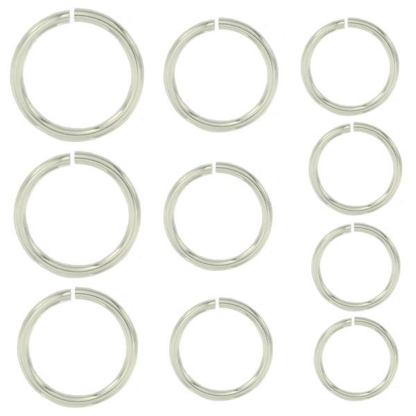 Sterling Silver 925 Jump Ring Round Open 21 Gauge Chain End 1 Piece 2.8mm - 8mm