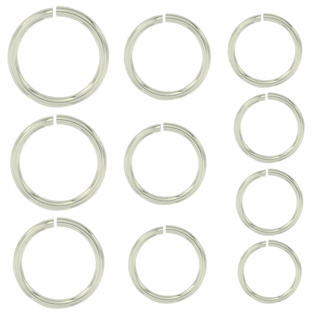 Sterling Silver 925 Jump Ring Round Open 21 Gauge Chain End 1 Piece 2.8mm -  8mm - Findings Outlet