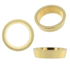 14K Yellow Gold Round Tapered Bezel Head Setting Mounting