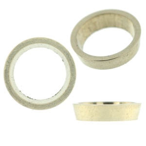 14K White Gold Round Tapered Bezel Head Setting Mounting