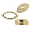 14K Yellow Gold Marquise Bezel Head Setting Mounting Airline