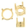 14K Yellow Gold Round Wire Basket Setting Mounting 4 Prong
