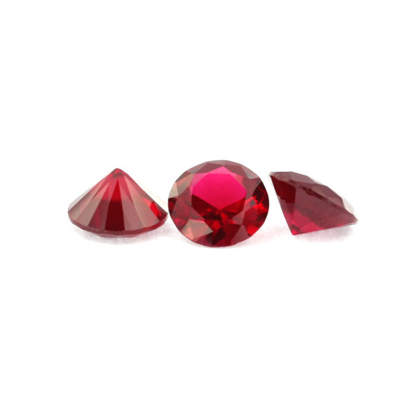 Loose Round Cut Garnet CZ Gemstone Cubic Zirconia January Birthstone Group