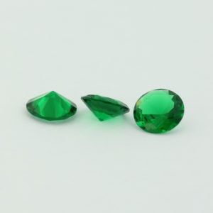 Loose Round Cut Emerald CZ Gemstone Cubic Zirconia May Birthstone Group