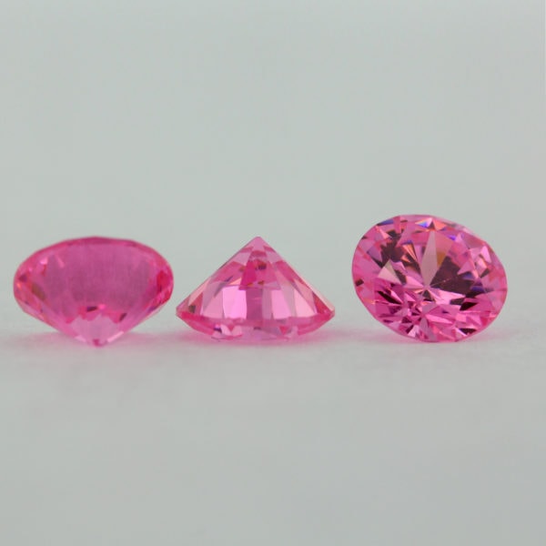 Loose Round Cut Pink CZ Gemstone Cubic Zirconia October Birthstone Group