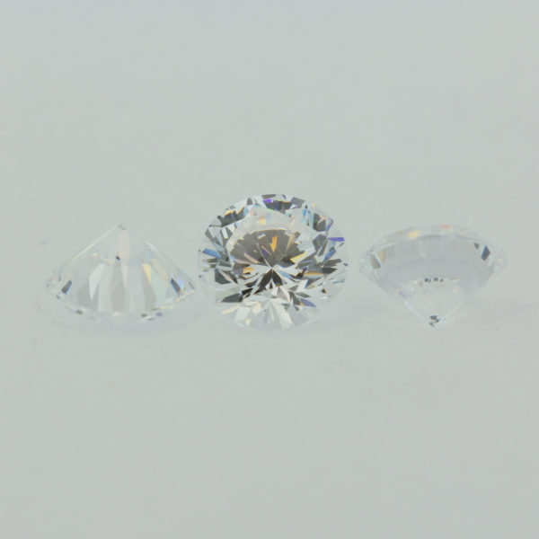 Loose Round Cut White CZ Gemstone Cubic Zirconia April Birthstone Group