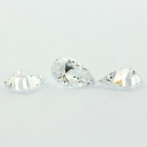 Loose Pear Shape Clear CZ Gemstone Cubic Zirconia April Birthstone Group
