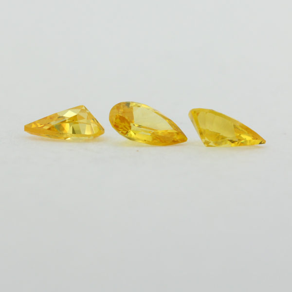 Loose Pear Shape Citrine CZ Gemstone Cubic Zirconia November Birthstone Group