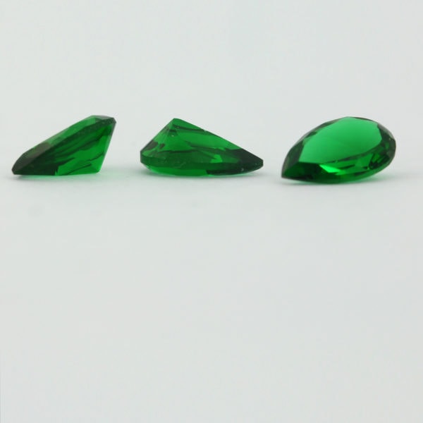 Loose Pear Shape Emerald CZ Gemstone Cubic Zirconia May Birthstone Group
