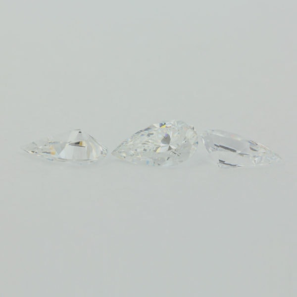 Loose Pear Shape White CZ Gemstone Cubic Zirconia April Birthstone Group