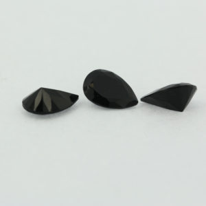 Loose Pear Shape Black Onyx CZ Gemstone Faceted Cubic Zirconia Group