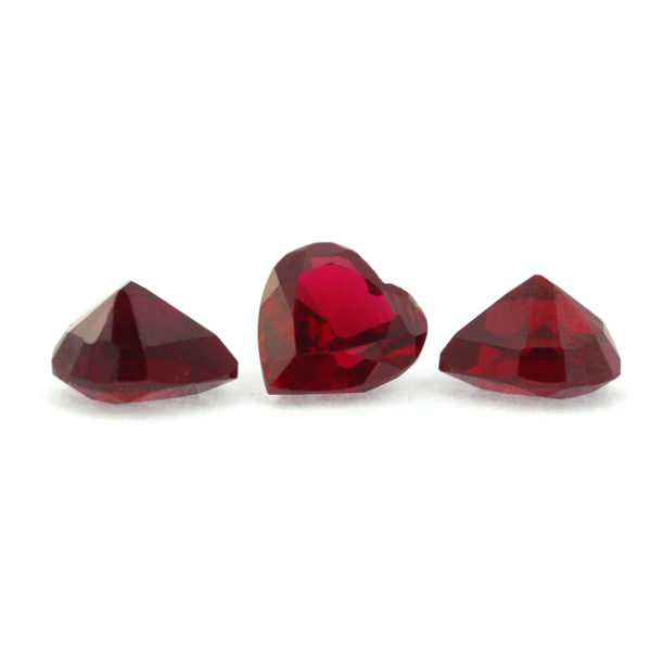 Loose Heart Shape Garnet CZ Gemstone Cubic Zirconia January Birthstone Group