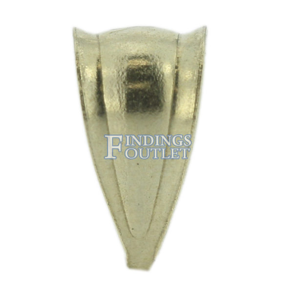 14k White Gold Tapered Pendant Bail Jewelry Findings For Chain Necklace - Image 7