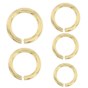 14K Solid Yellow Gold Jump Ring Round Open 2.5mm 5.5mm Chain End 1 Piece USA