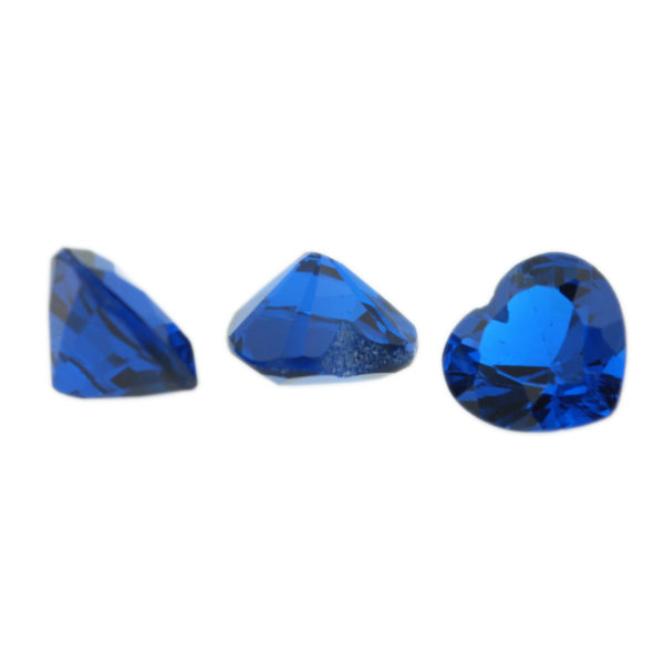 Loose Heart Shape Sapphire CZ Gemstone Cubic Zirconia September Birthstone Group