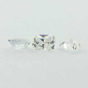 Loose Emerald Cut Clear CZ Gemstone Cubic Zirconia April Birthstone Group