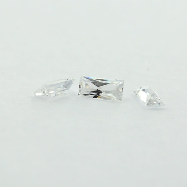 Loose Straight Baguette Clear CZ Gemstone Cubic Zirconia April Birthstone Group