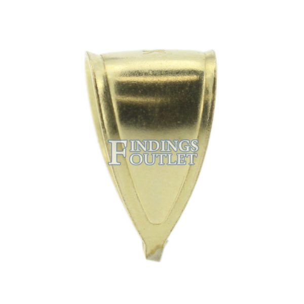 14k Yellow Gold Tapered Pendant Bail Jewelry Findings For Chain Necklace - Image 7