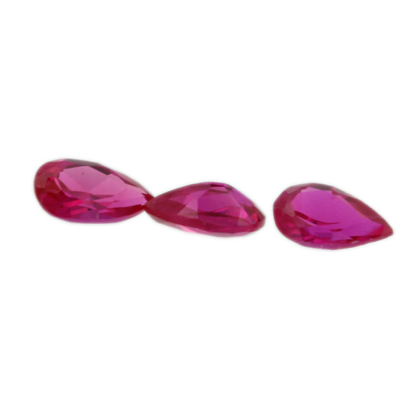 Loose Pear Shape Ruby CZ Gemstone Cubic Zirconia July Birthstone - Image 11