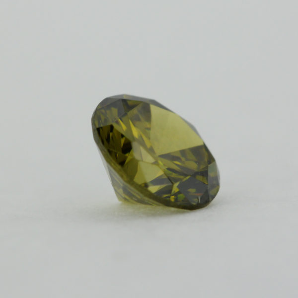 Loose Round Cut Peridot CZ Gemstone Cubic Zirconia August Birthstone Angle