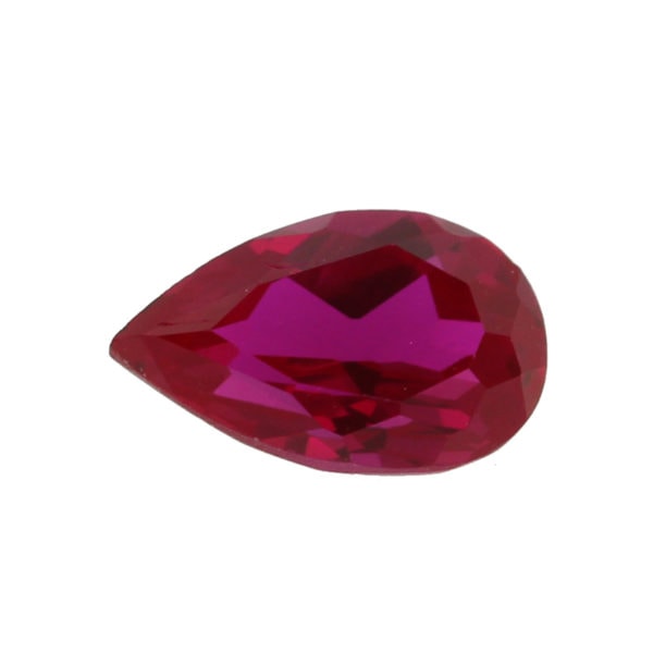 Loose Pear Shape Ruby CZ Gemstone Cubic Zirconia July Birthstone Front