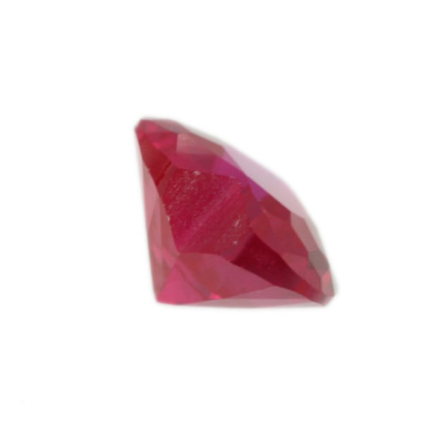 Loose Heart Shape Ruby CZ Gemstone Cubic Zirconia July Birthstone Side