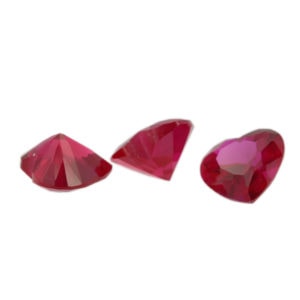 Loose Heart Shape Ruby CZ Gemstone Cubic Zirconia July Birthstone Group