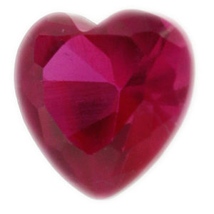 Loose Heart Shape Ruby CZ Gemstone Cubic Zirconia July Birthstone