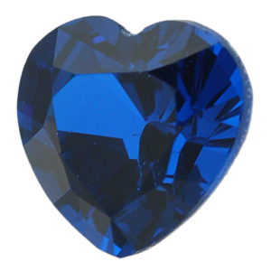 Loose Heart Shape Sapphire CZ Gemstone Cubic Zirconia September Birthstone
