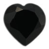 Loose Heart Shape Black Onyx CZ Gemstone Faceted Cubic Zirconia