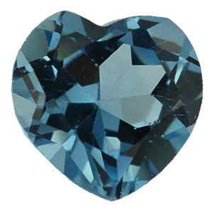 Loose Heart Shape Aquamarine CZ Gemstone Cubic Zirconia March Birthstone
