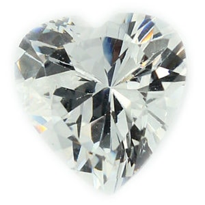 Loose Heart Shape Clear CZ Gemstone Cubic Zirconia April Birthstone