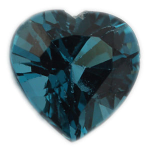 Loose Heart Shape Blue Zircon CZ Gemstone Cubic Zirconia December Birthstone