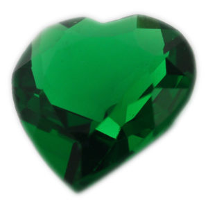 Loose Heart Shape Emerald CZ Gemstone Cubic Zirconia May Birthstone