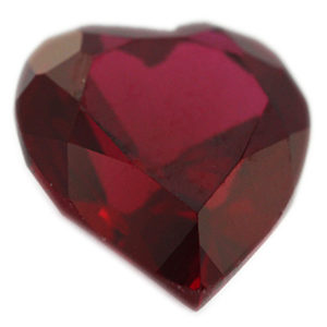 Loose Heart Shape Garnet CZ Gemstone Cubic Zirconia January Birthstone