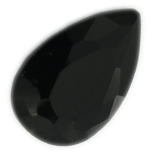 Loose Pear Shape Black Onyx CZ Gemstone Faceted Cubic Zirconia