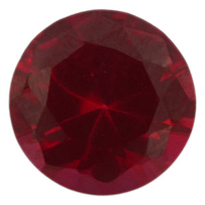 Loose Round Cut Ruby CZ Gemstone Cubic Zirconia July Birthstone