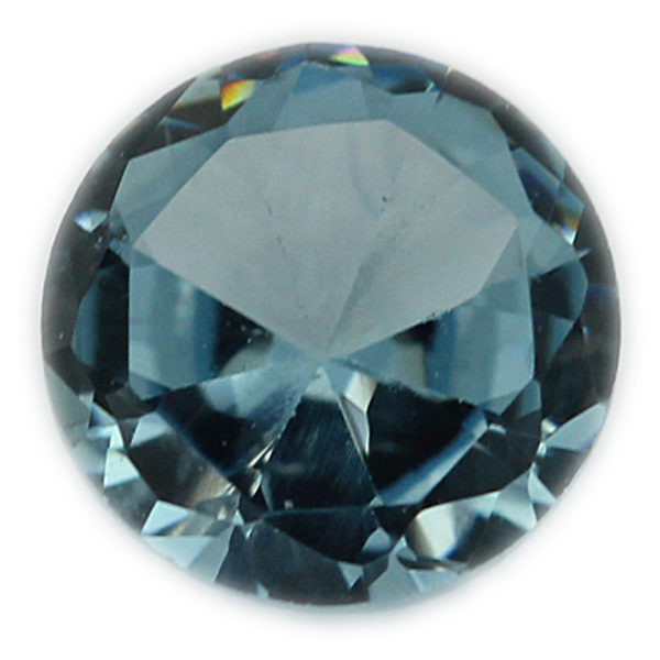 Loose Round Cut Aquamarine CZ Gemstone Cubic Zirconia March Birthstone