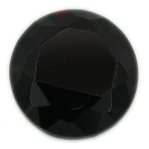 Loose Round Cut Black Onyx CZ Gemstone Faceted Cubic Zirconia