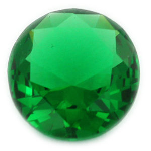 Loose Round Cut Emerald CZ Gemstone Cubic Zirconia May Birthstone