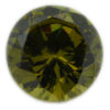 Loose Round Cut Peridot CZ Gemstone Cubic Zirconia August Birthstone