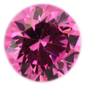 Loose Round Cut Pink CZ Gemstone Cubic Zirconia October Birthstone