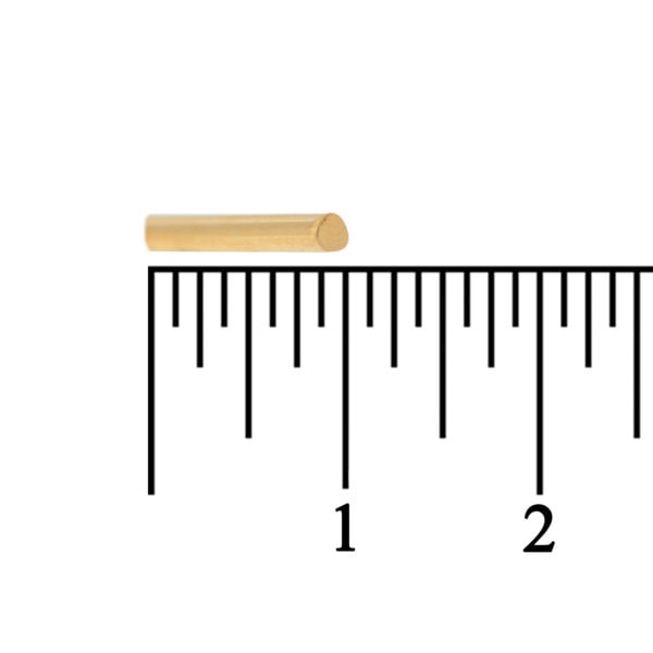 14K Solid Yellow Gold Round Wire Half Hard 1 Inch 10ga - 24 Gauge 0.5mm - 2.5mm Inch