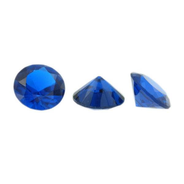 Loose Round Cut Sapphire CZ Gemstone Cubic Zirconia September Birthstone Group