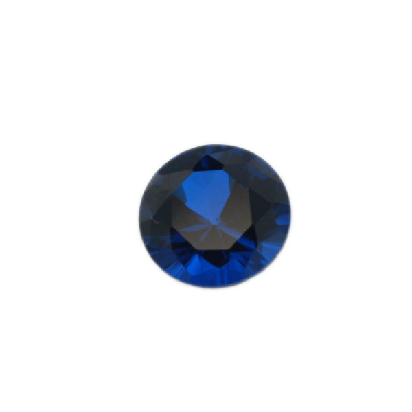 Loose Round Cut Sapphire CZ Gemstone Cubic Zirconia September Birthstone Front