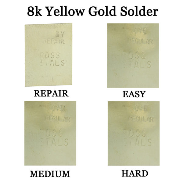 8K Yellow Gold Solder Easy Medium Hard & Repair One Gram Plate Jewelry Repair