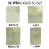 8K White Gold Solder Easy Medium Hard & Repair One Gram Plate Jewelry Repair