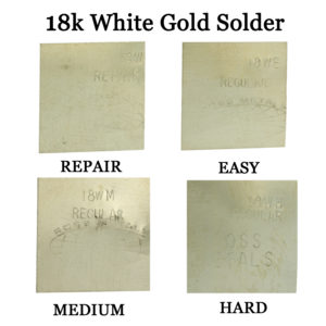 18K White Gold Solder Easy Medium Hard & Repair One Gram Plate Jewelry Repair