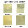 14K Yellow Gold Solder Easy Medium Hard & Repair One Gram Plate Jewelry Repair