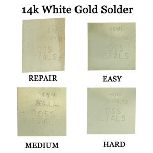 14K White Gold Solder Easy Medium Hard & Repair One Gram Plate Jewelry Repair